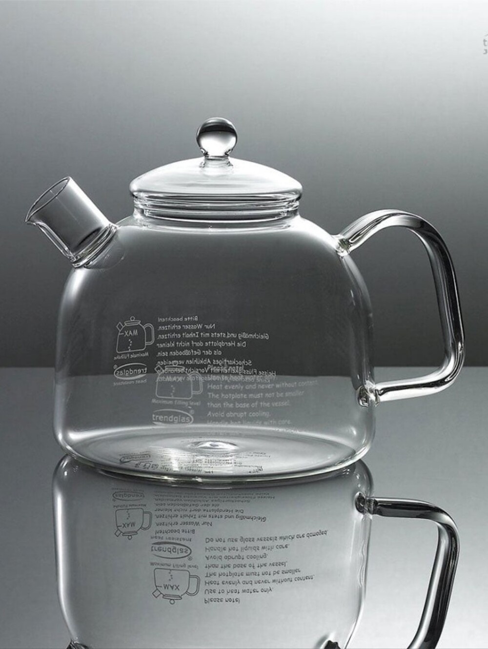 TRENDGLAS 1.75L glass hot water tea kettle